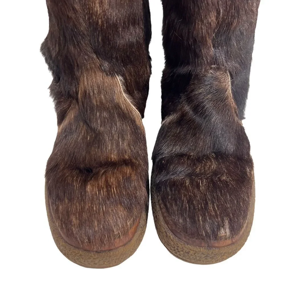 Vintage Como Goat Hair Apres-Ski Boot